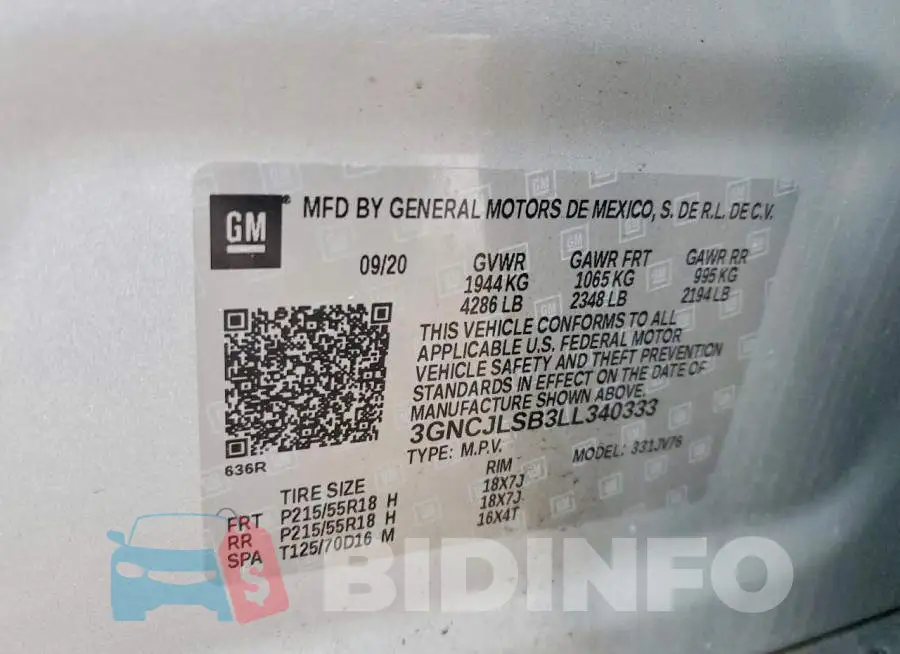 3GNCJLSB3LL340333 Photo# 13