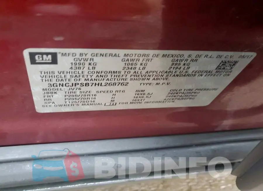 3GNCJPSB7HL268762 Photo# 13