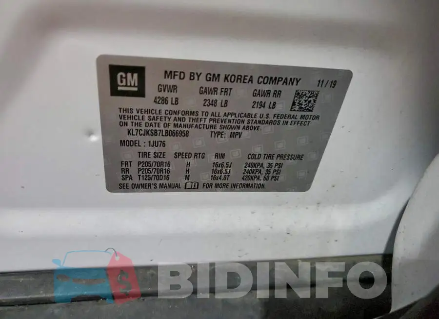 KL7CJKSB7LB066958 Photo# 13