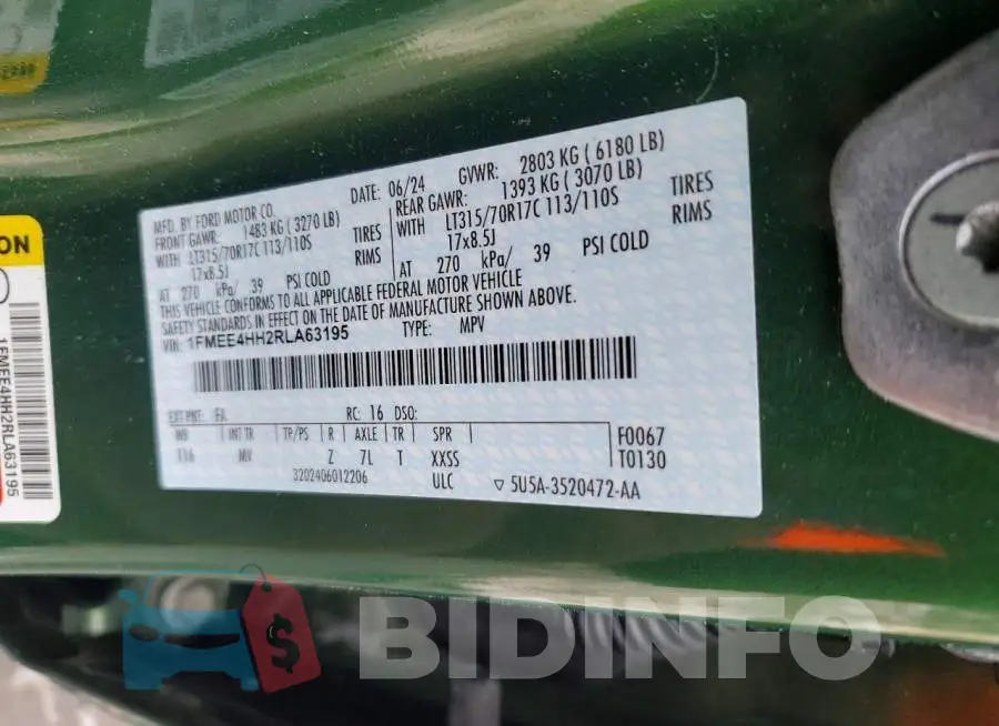 1FMEE4HH2RLA63195 Photo# 14