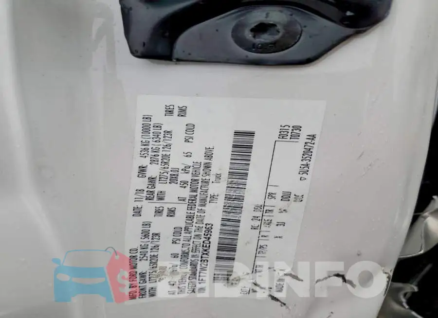 1FT7W2BTXKED45963 Photo# 12