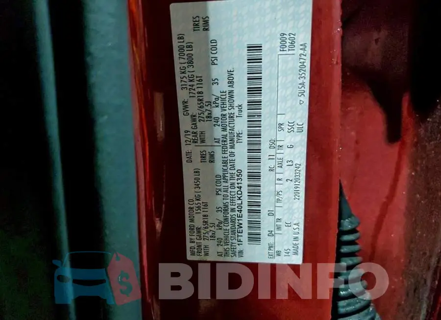 1FTEW1E40LKD41350 Photo# 12