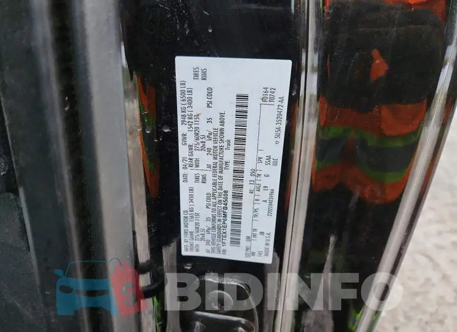 1FTEX1EP6MFB45608 Photo# 12
