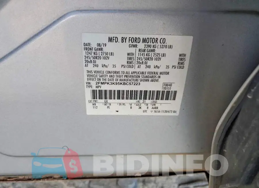 2FMPK3K95KBC57223 Photo# 13