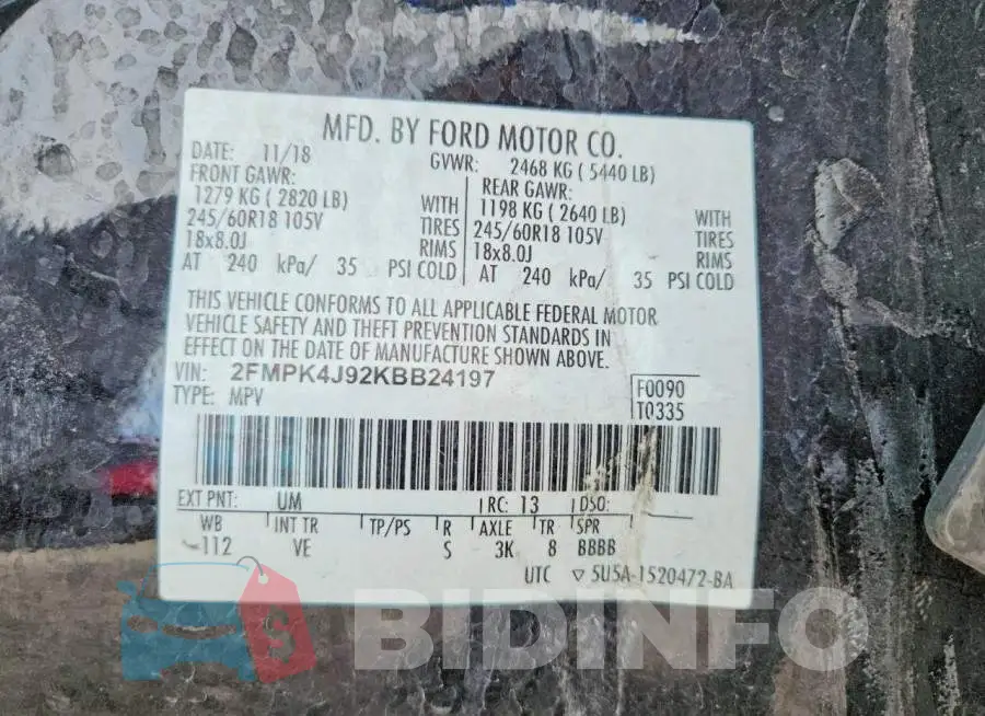 2FMPK4J92KBB24197 Photo# 13