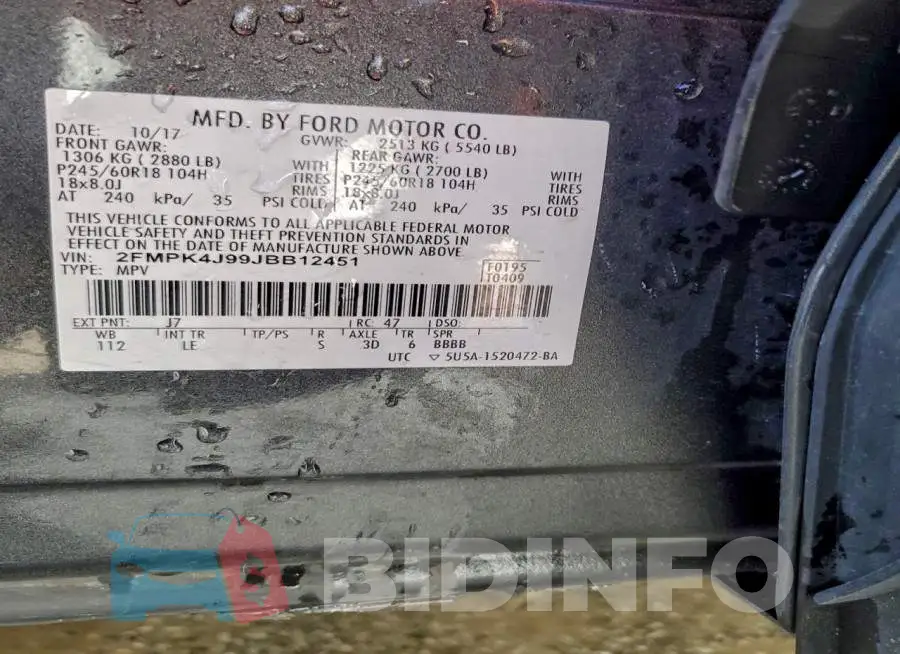 2FMPK4J99JBB12451 Photo# 13
