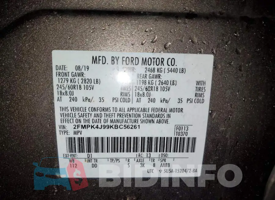 2FMPK4J99KBC56261 Photo# 13