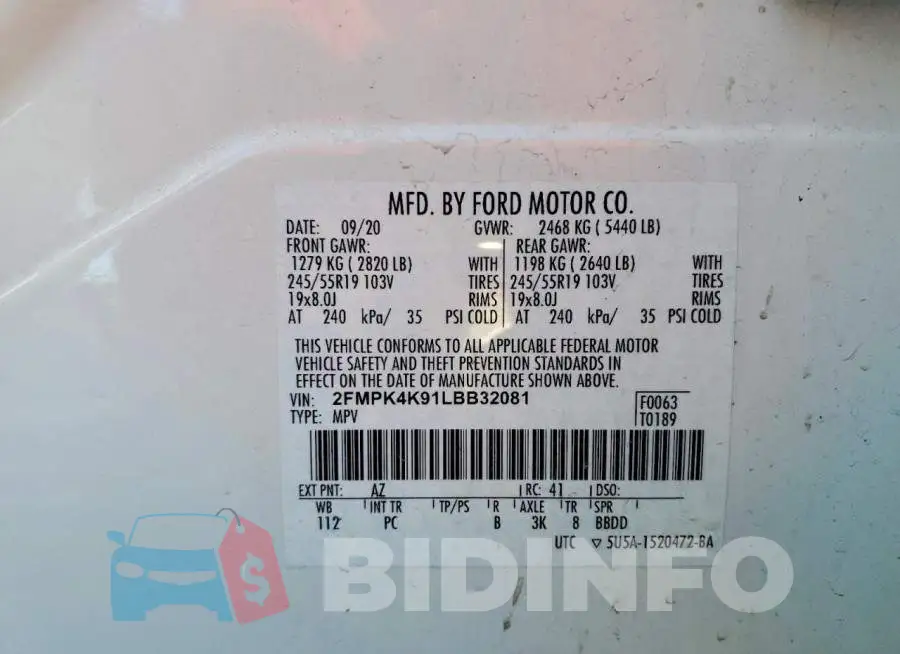 2FMPK4K91LBB32081 Photo# 13
