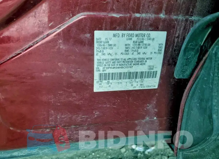 2FMPK4K94HBC03197 Photo# 12
