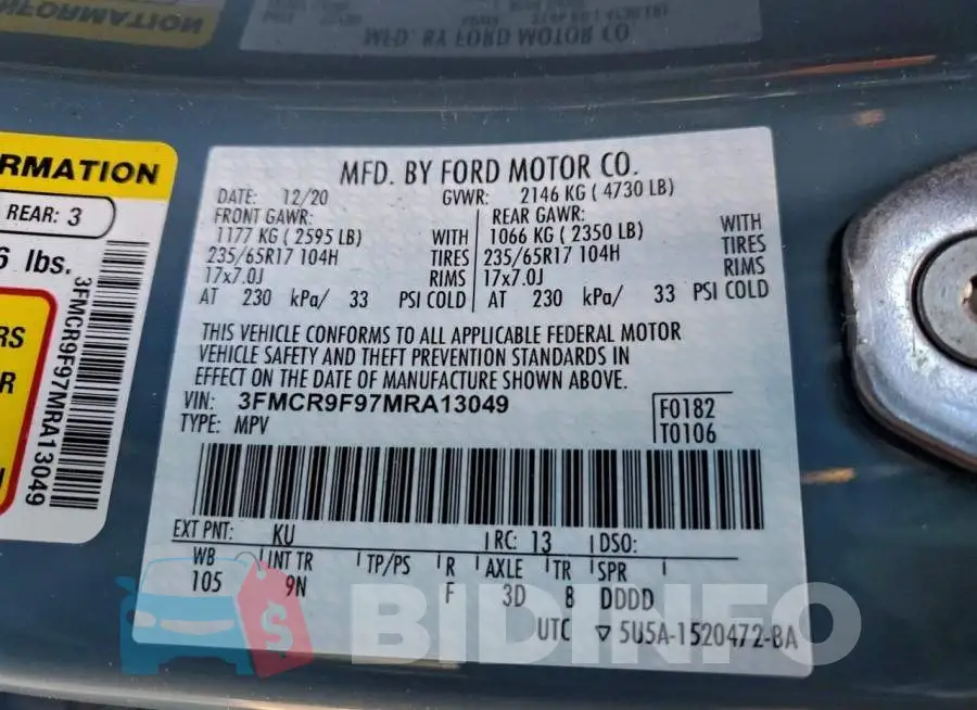 3FMCR9F97MRA13049 Photo# 13