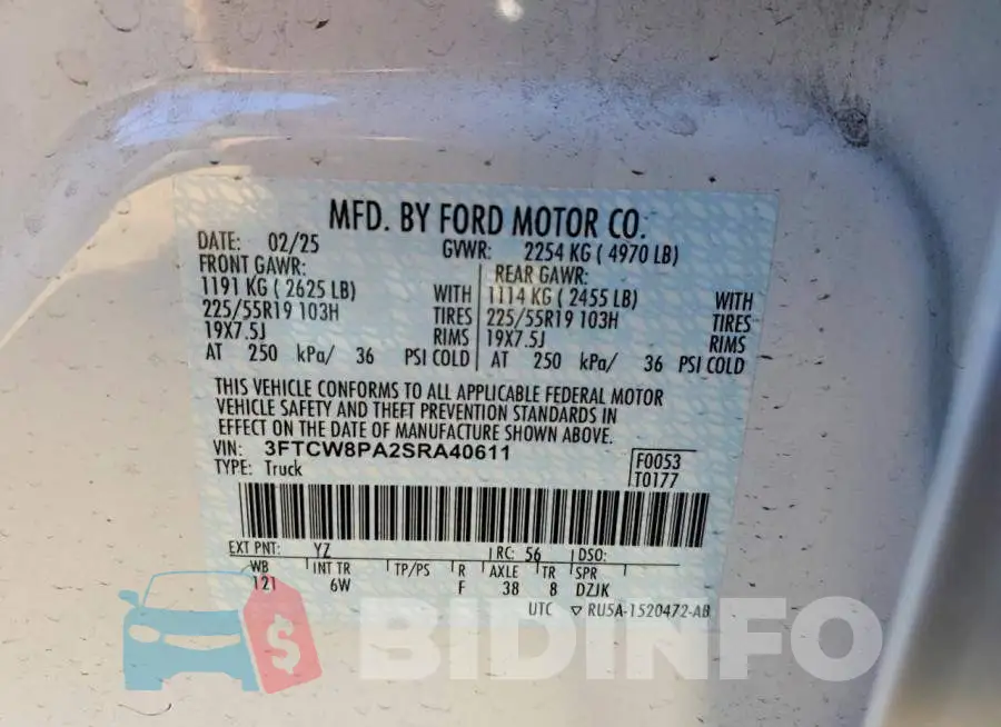 3FTCW8PA2SRA40611 Photo# 12