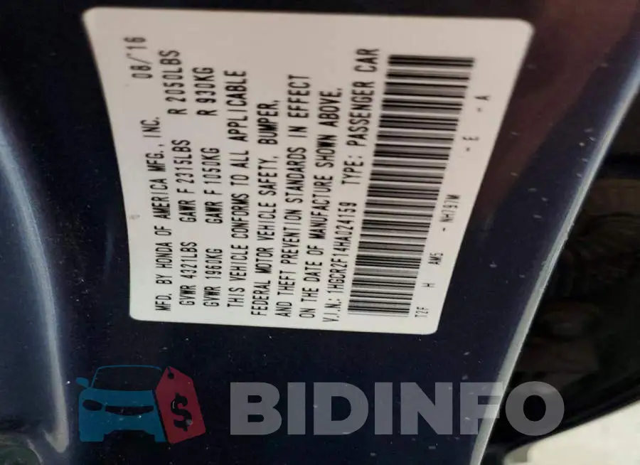 1HGCR2F14HA024159 Photo# 12