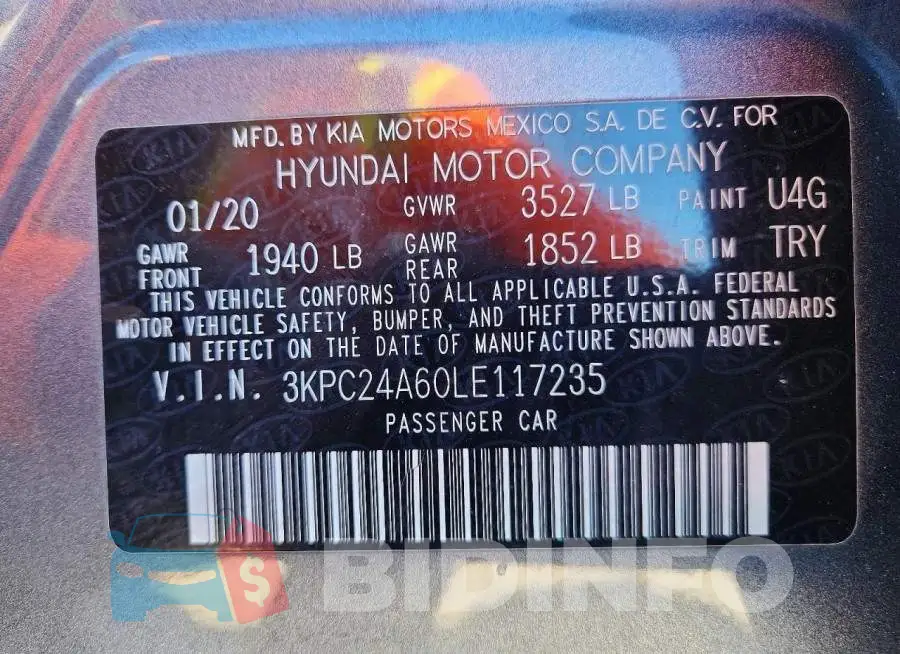 3KPC24A60LE117235 Photo# 12