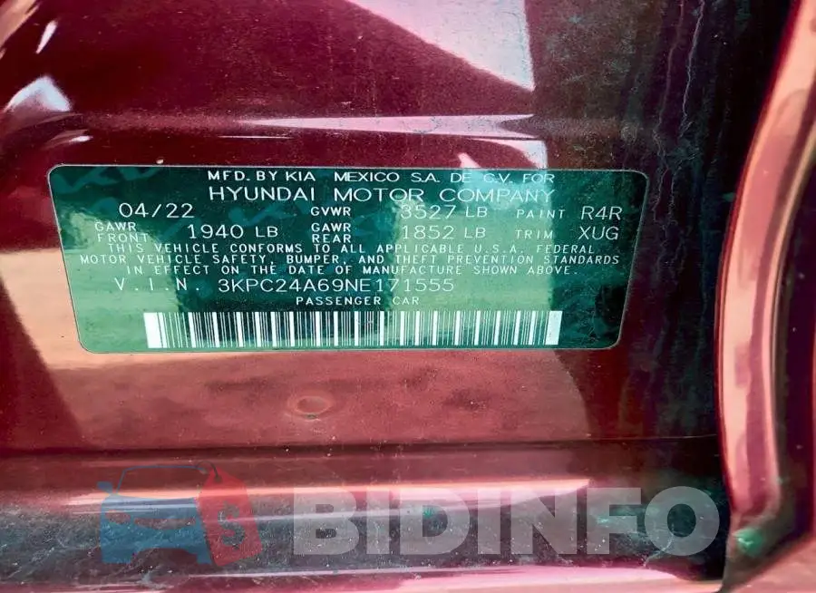 3KPC24A69NE171555 Photo# 12