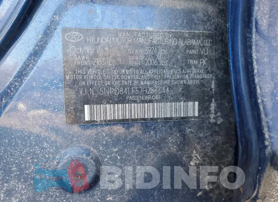 5NPD84LF5JH286644 Photo# 13