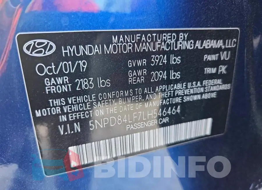 5NPD84LF7LH546464 Photo# 13