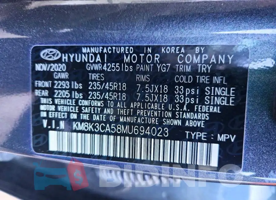 KM8K3CA58MU694023 Photo# 13