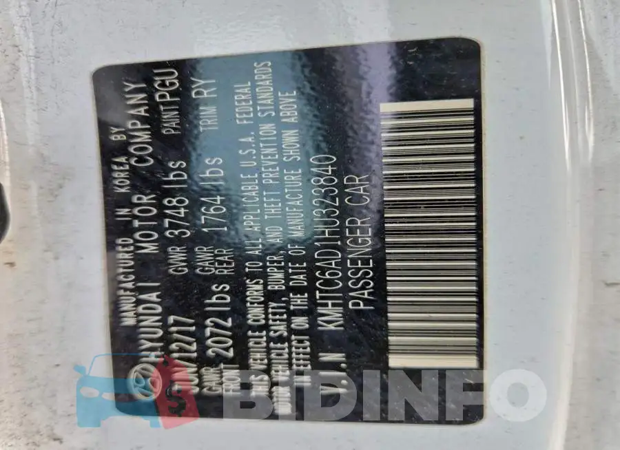 KMHTC6AD1HU323840 Photo# 12