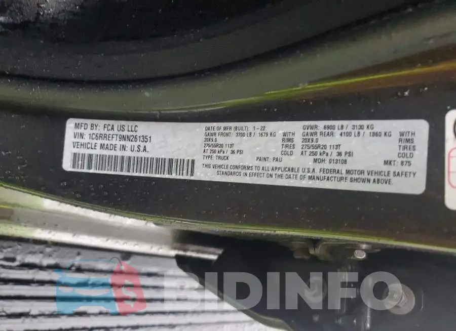 1C6RREFT9NN261351 Photo# 13
