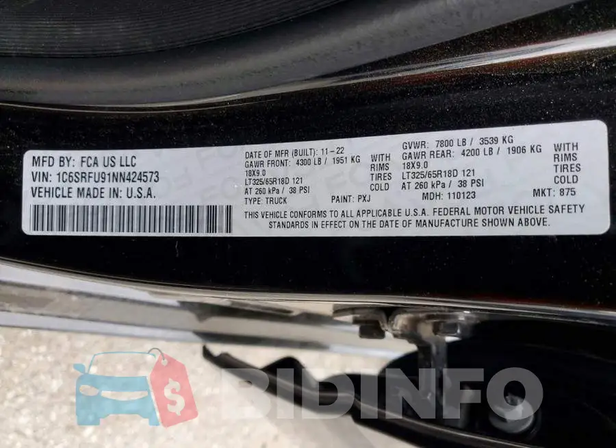 1C6SRFU91NN424573 Photo# 12