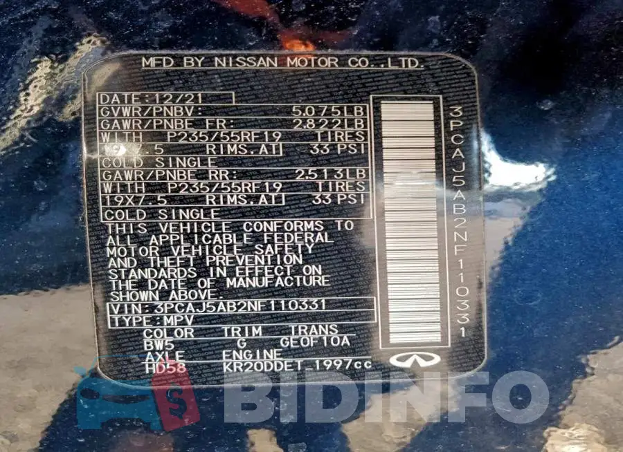 3PCAJ5AB2NF110331 Photo# 13