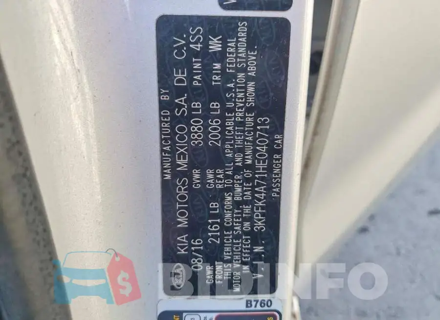 3KPFK4A71HE040713 Photo# 12