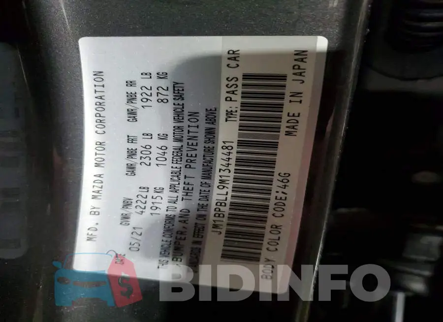 JM1BPBLL9M1344481 Photo# 14