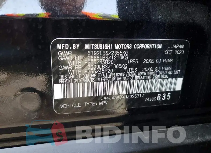 JA4J4WA8XRZ025717 Photo# 13