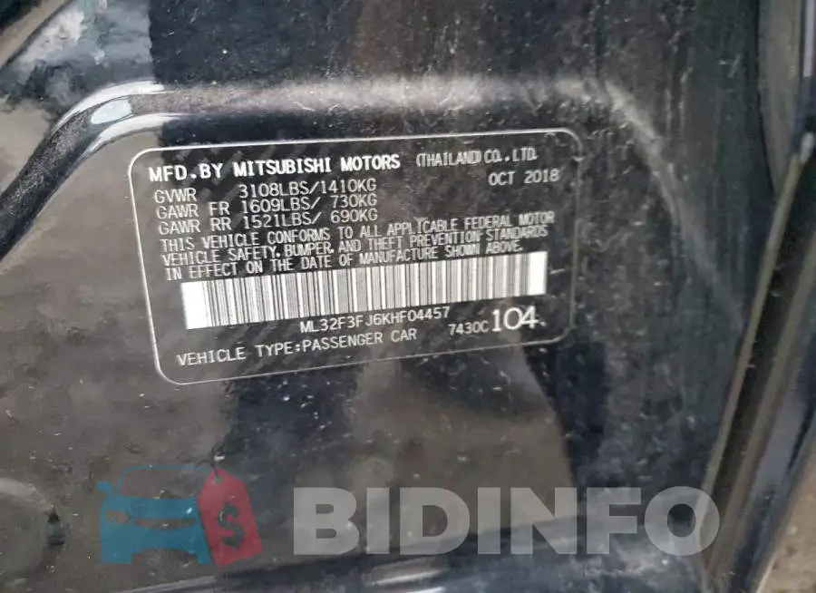 ML32F3FJ6KHF04457 Photo# 12