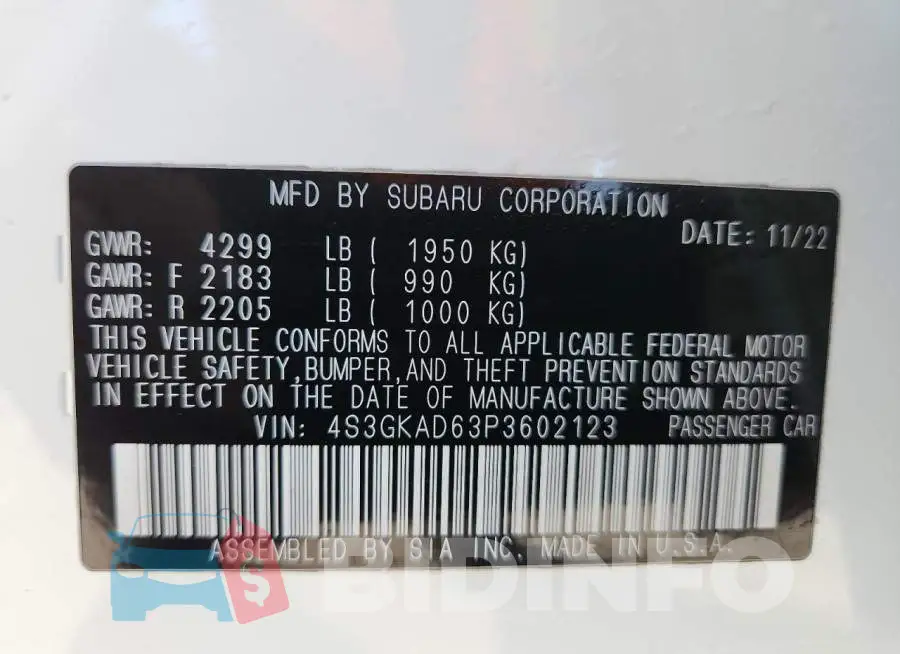4S3GKAD63P3602123 Photo# 13