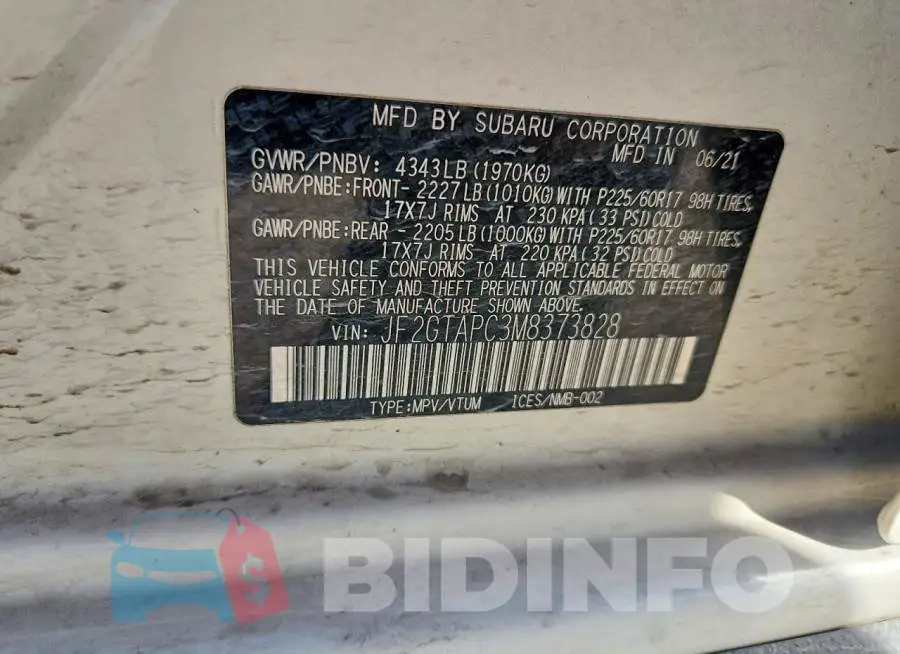 JF2GTAPC3M8373828 Photo# 13