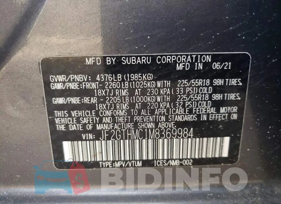JF2GTHMC1M8369984 Photo# 13