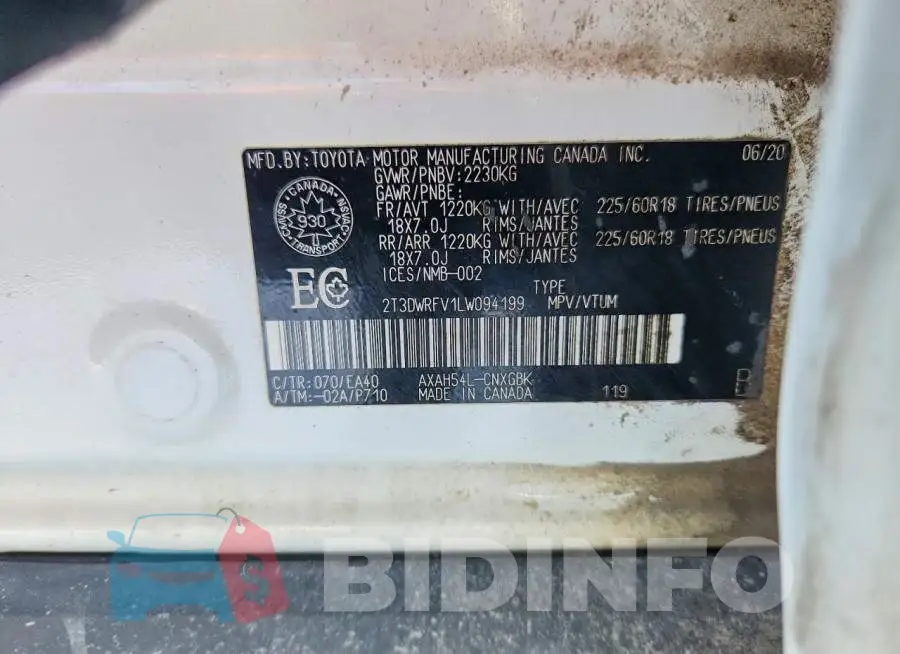 2T3DWRFV1LW094199 Photo# 12