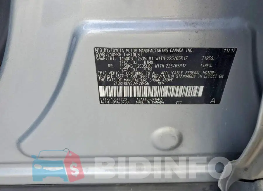 2T3RFREV5JW728456 Photo# 14