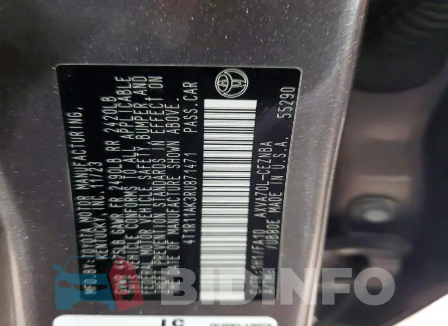 4T1R11AK3RU871471 Photo# 12