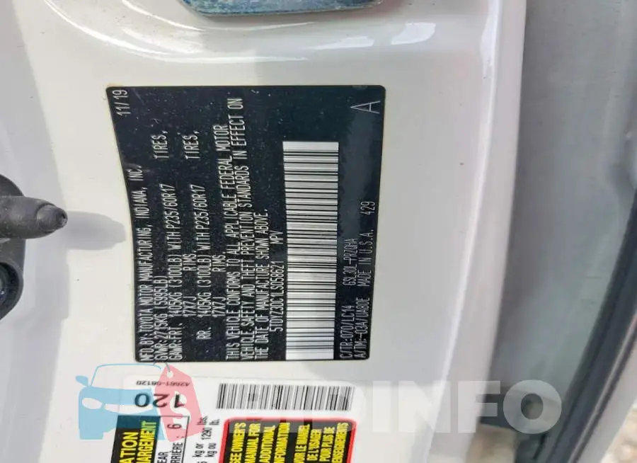 5TDYZ3DC1LS058621 Photo# 10