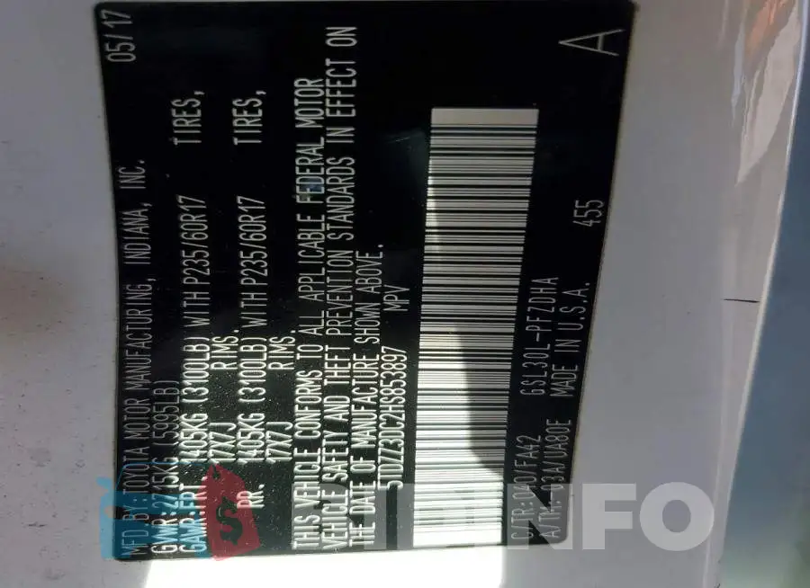 5TDZZ3DC2HS853897 Photo# 13