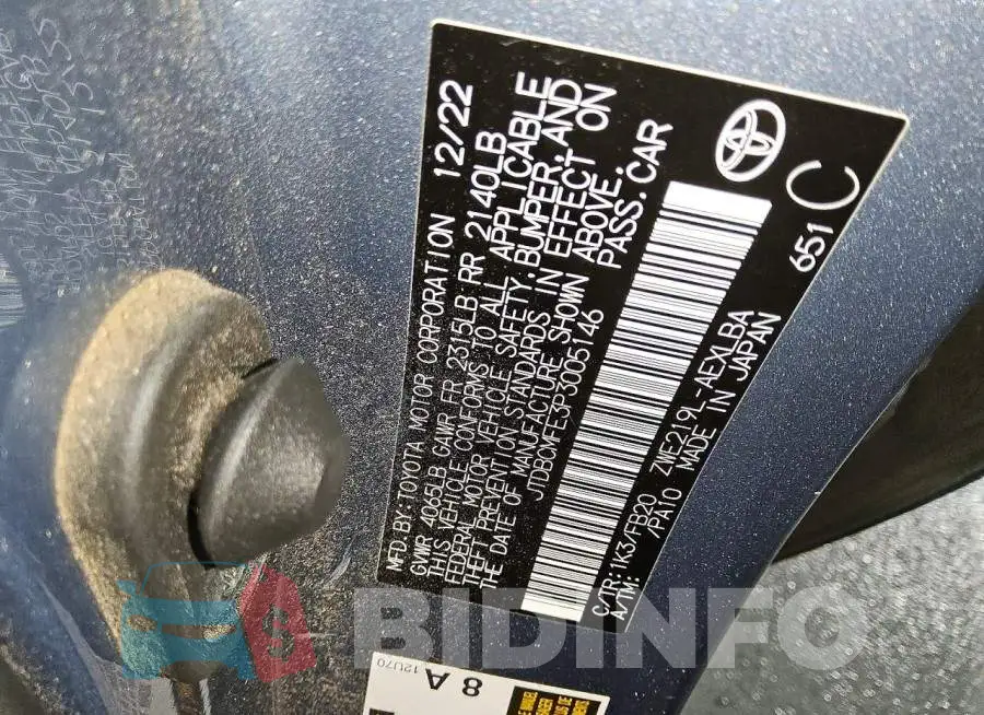 JTDBCMFE3P3005146 Photo# 12