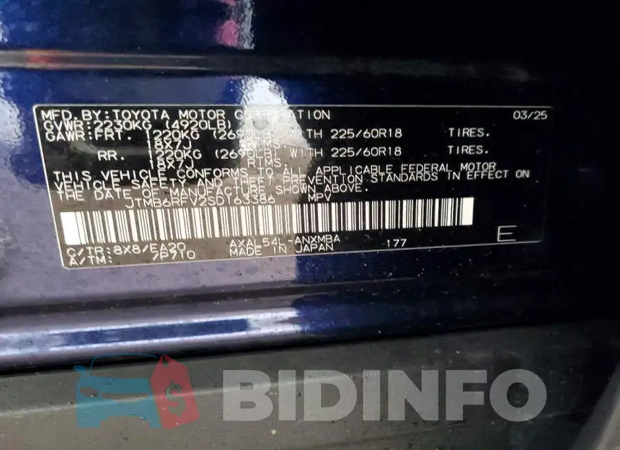 JTMB6RFV2SD163386 Photo# 14