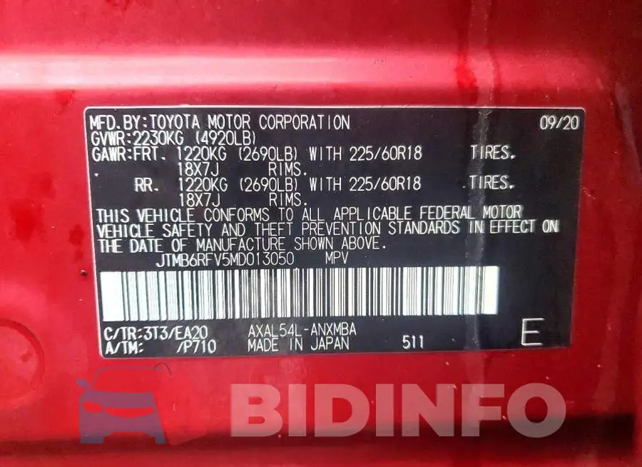 JTMB6RFV5MD013050 Photo# 14