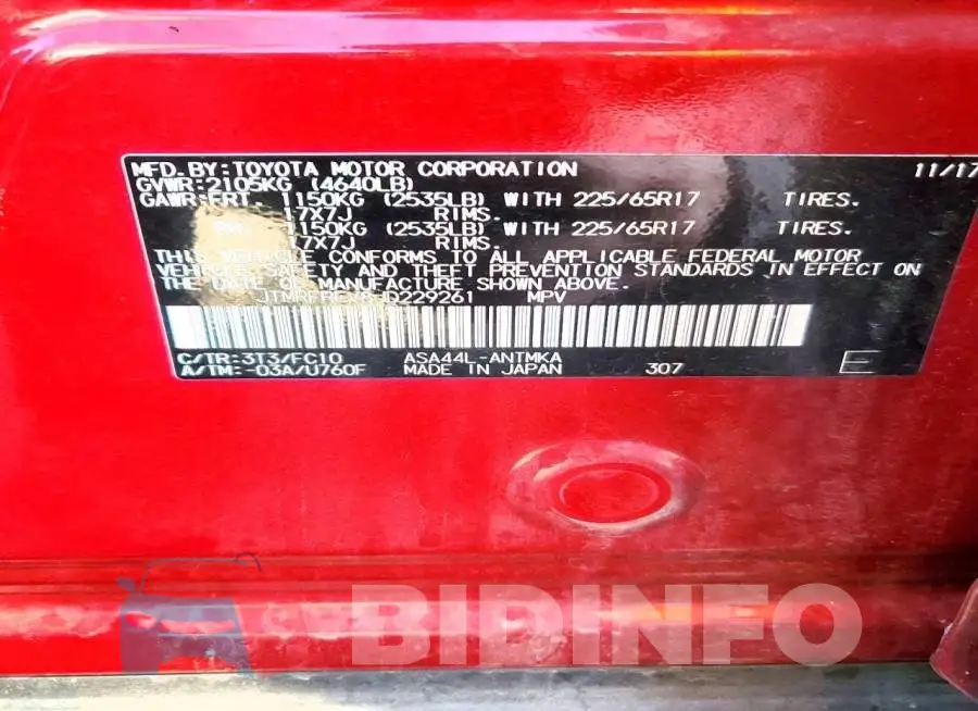 JTMRFREV8JD229261 Photo# 13