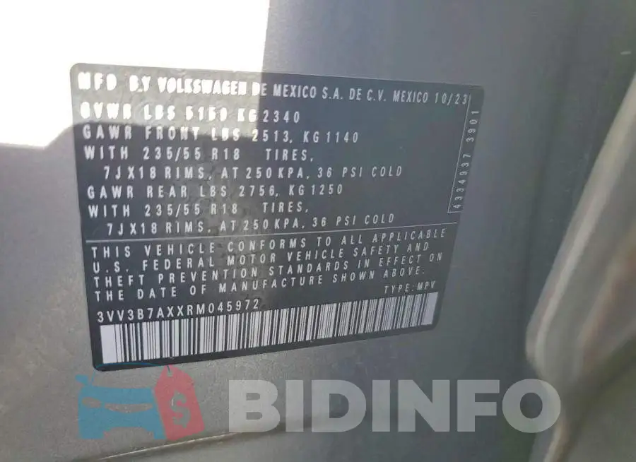 3VV3B7AXXRM045972 Photo# 13