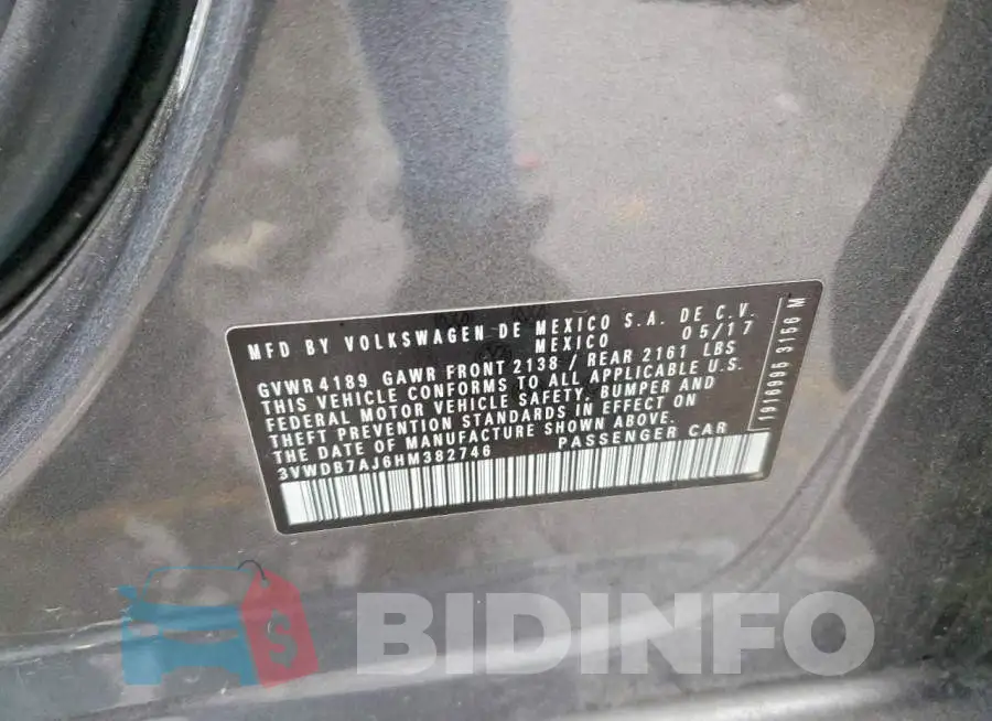 3VWDB7AJ6HM382746 Photo# 13