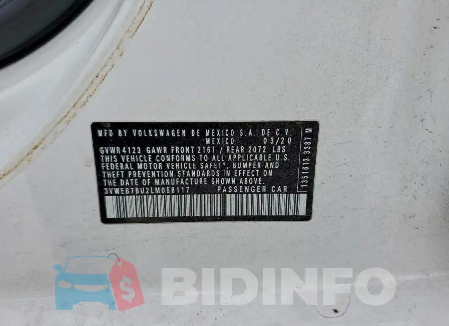 3VWEB7BU2LM058117 Photo# 12