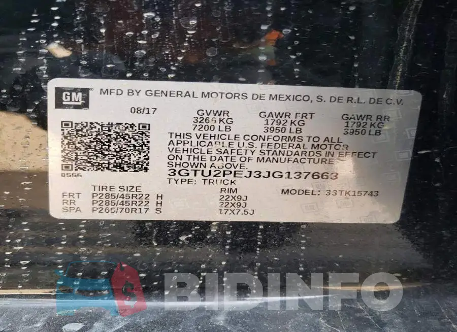 3GTU2PEJ3JG137663 Photo# 12