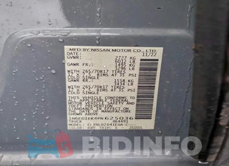1N6ED1EK4PN625036 Photo# 12