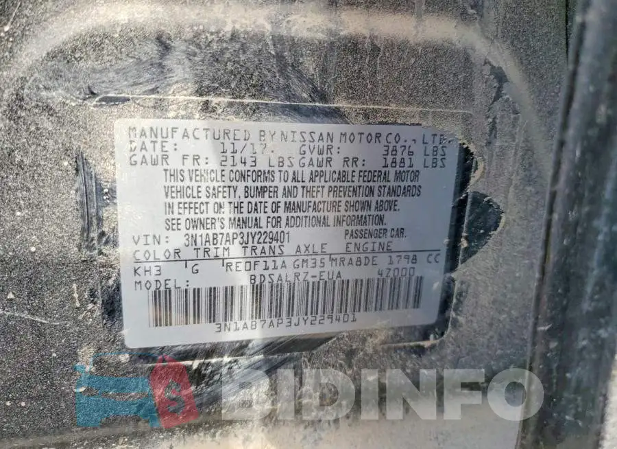 3N1AB7AP3JY229401 Photo# 12