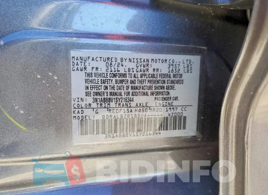 3N1AB8BV1SY216344 Photo# 13