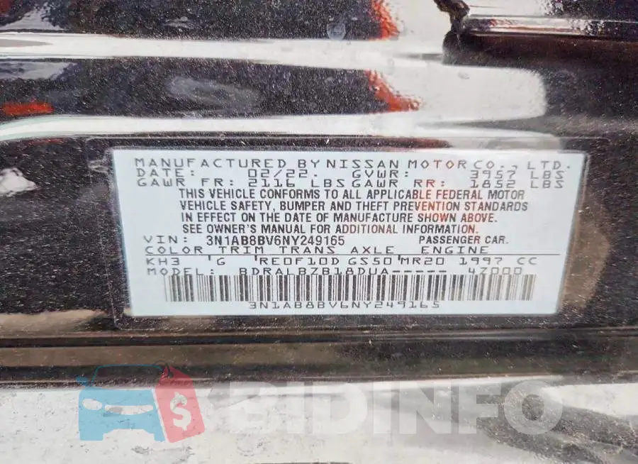 3N1AB8BV6NY249165 Photo# 11