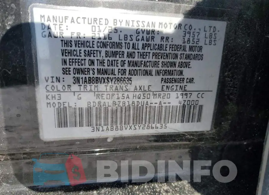 3N1AB8BVXSY286635 Photo# 12